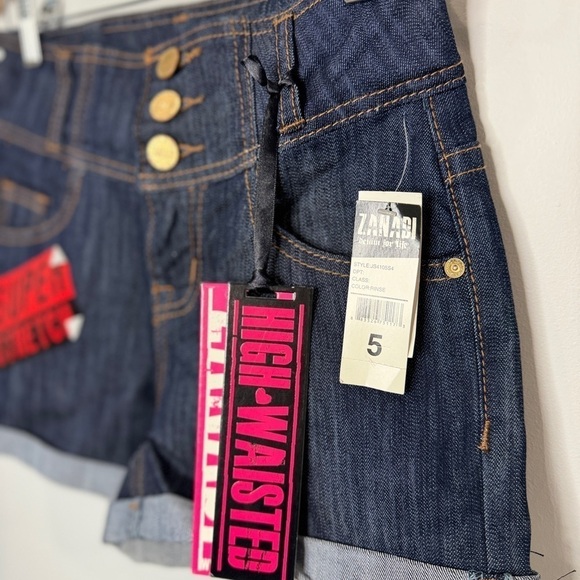 Zanadi High Waisted Super Stretch Denim Shorts - Picture 4 of 7